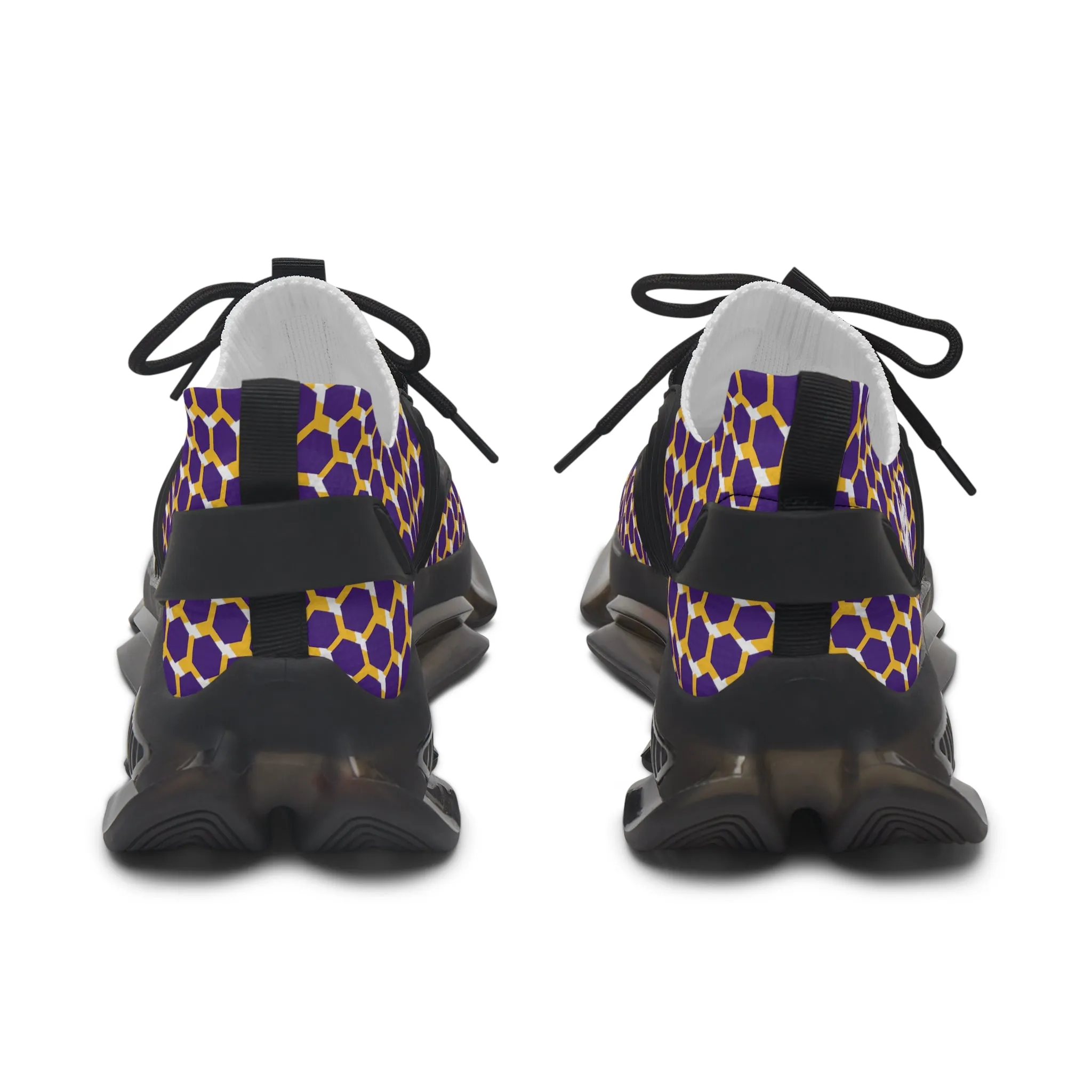 Women's Mesh Sneakers - Purple/Gold Hex